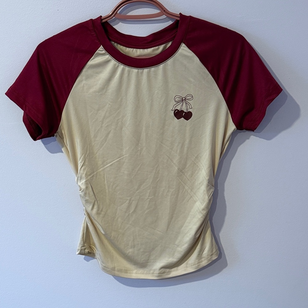 Cherry Heart  Top Cinched Waist